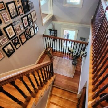 Professional staircase painting services image display