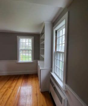 Professional painting company enhancing wooden floors windows