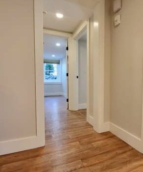 Professional hallway painting services wood floors
