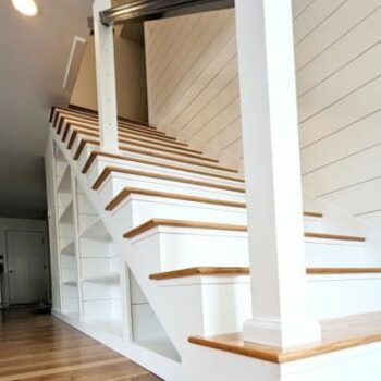 Professional painting company transforms white staircase